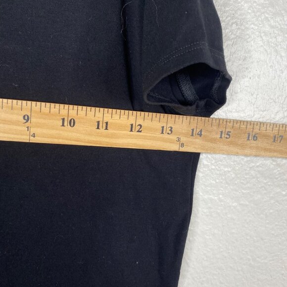 Ay Guey Women's Top Black Sz S Baby Tee Jaguar Graphic Rhinestones Colorful - Picture 8 of 9